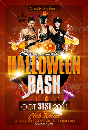 Halloween Bash Flyer Templates, Print Templates | GraphicRiver